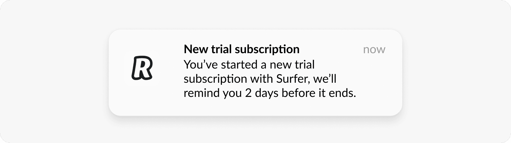 Subscription renewal transactional push notification